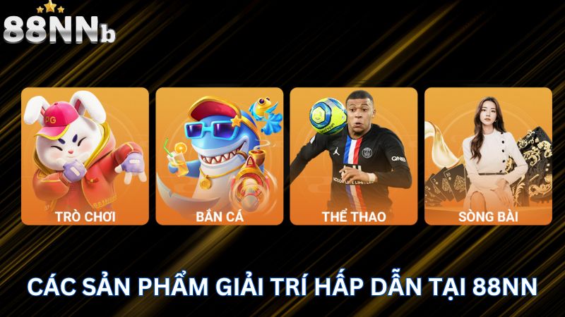 Các sản phẩm giải trí hấp dẫn tại 88NN